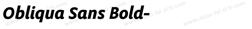 Obliqua Sans Bold字体转换